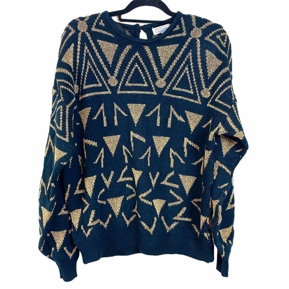 Vintage Gold & Black Lindsey Blake Sweater